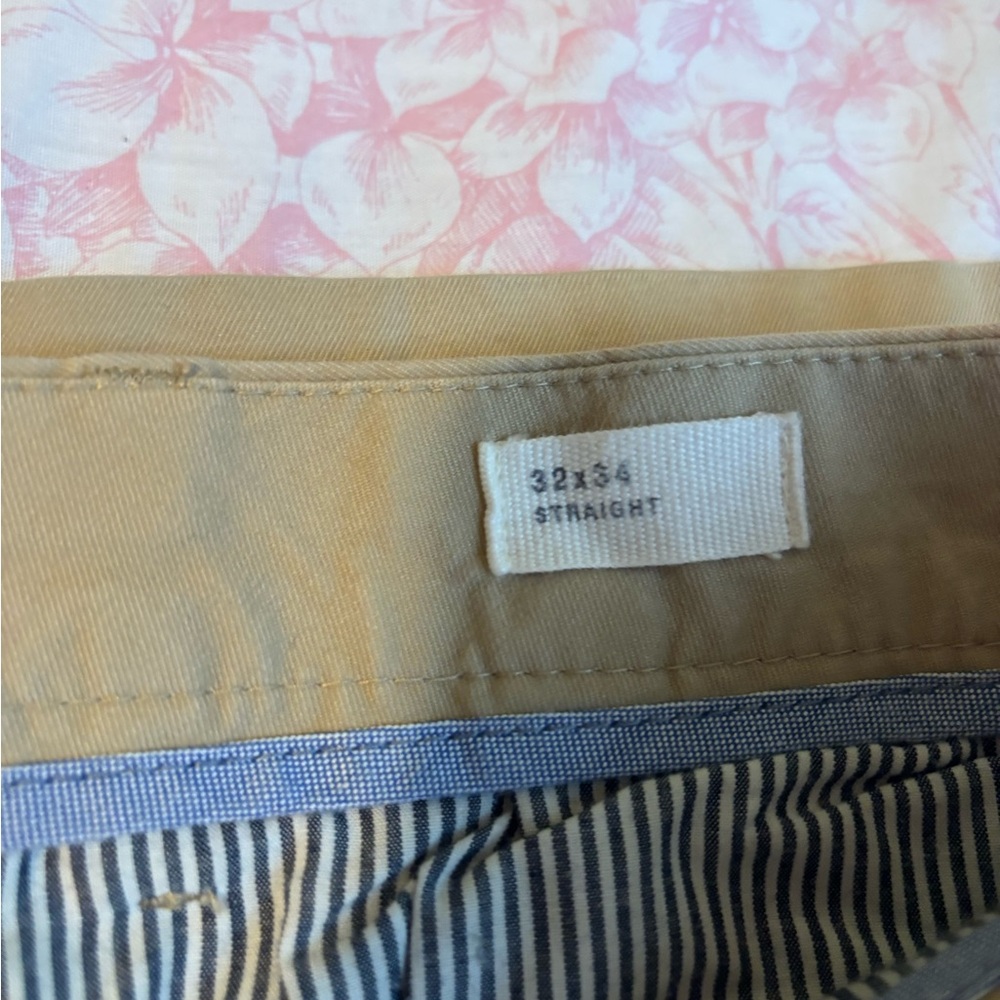 GAP Khaki and Blue Striped Pants